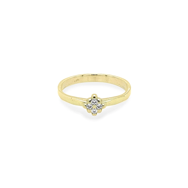 Goldring mit Zirkonen