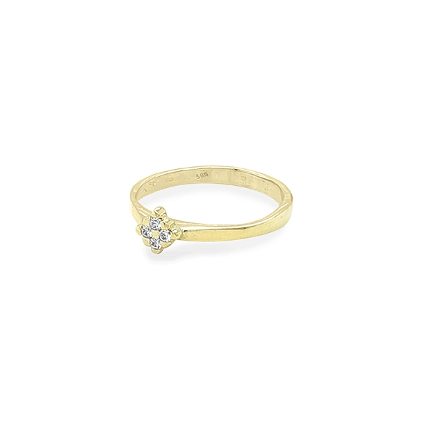 Goldring mit Zirkonen