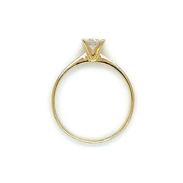 Gold Verlobungsring mit Zirkon