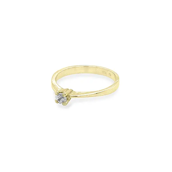 Gold Verlobungsring mit Zirkon