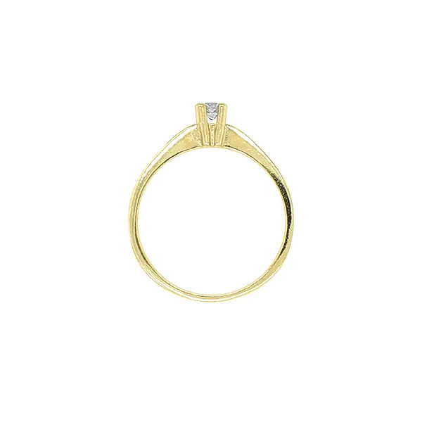 Gold Verlobungsring mit Zirkon