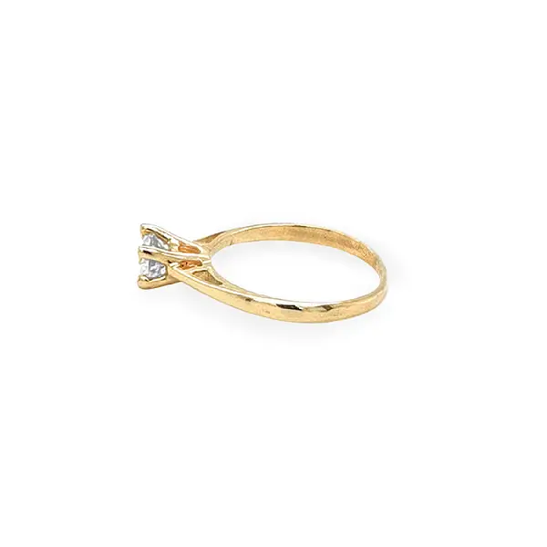 Gold Verlobungsring mit Zirkon