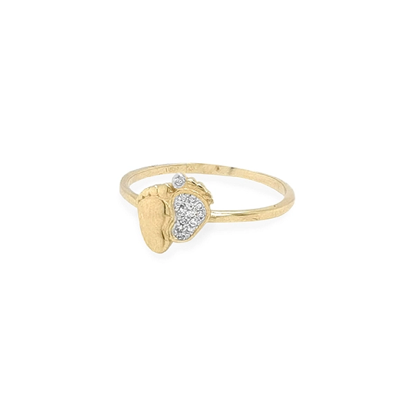 Goldring Babyfüße mit Zirkonen