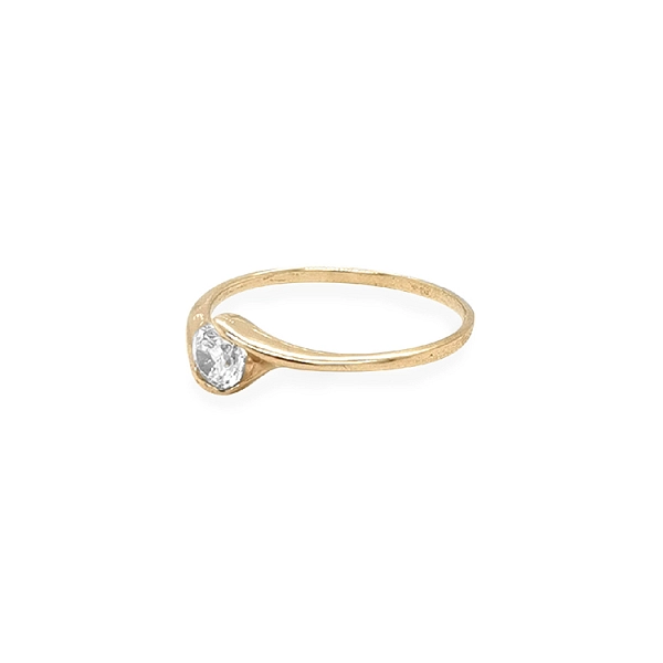 Gold Verlobungsring mit Zirkon