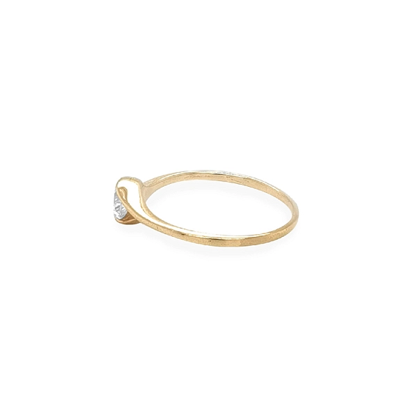 Gold Verlobungsring mit Zirkon