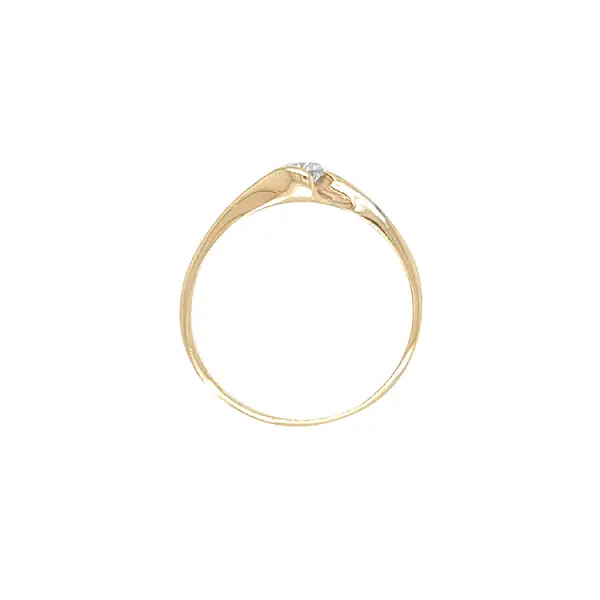 Gold Verlobungsring mit Zirkon