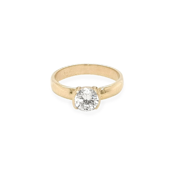 Gold Verlobungsring mit Zirkonen