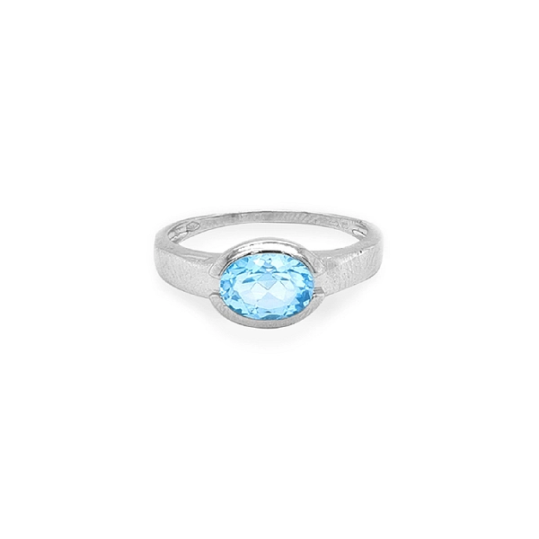 Goldring mit blauem Quarz