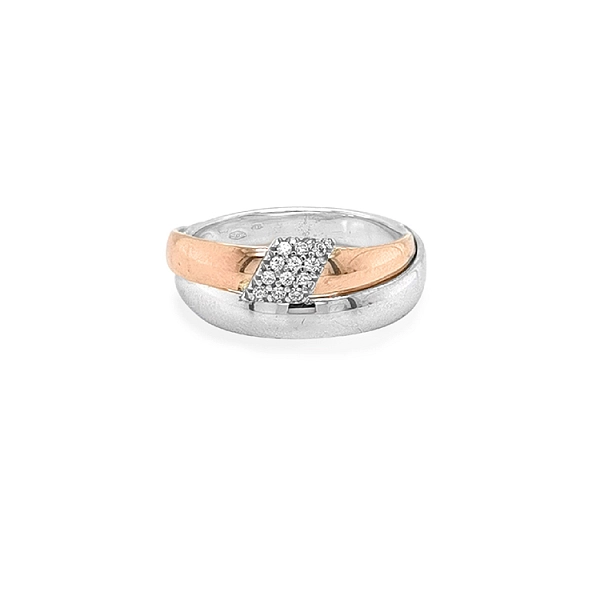 Goldring mit Zirkonen