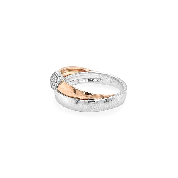 Goldring mit Zirkonen