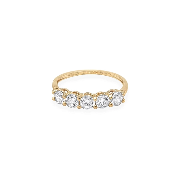 Goldring mit Zirkonen