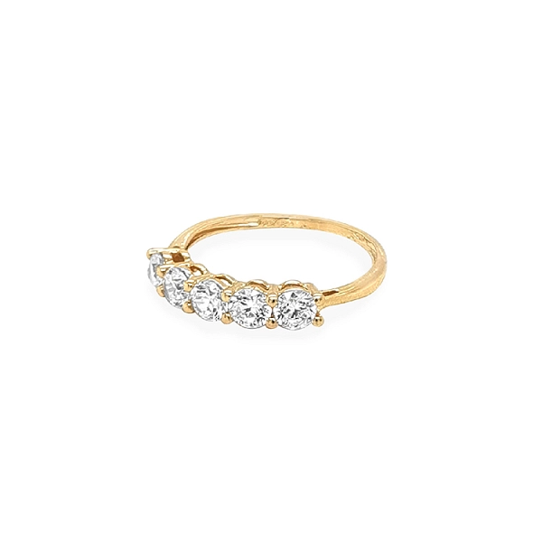 Goldring mit Zirkonen