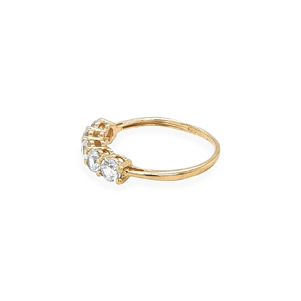 Goldring mit Zirkonen