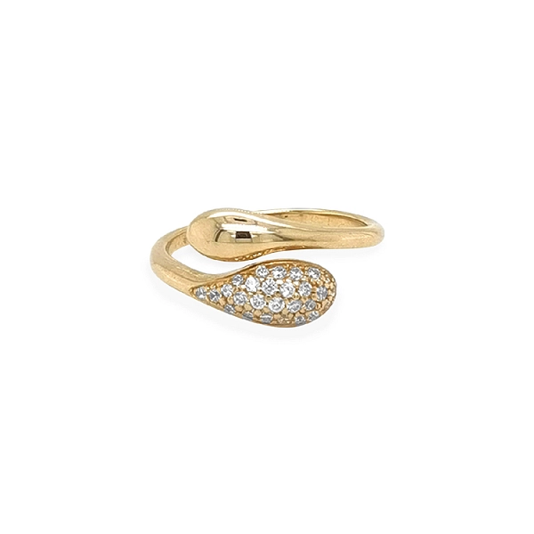 Goldring mit Zirkonen