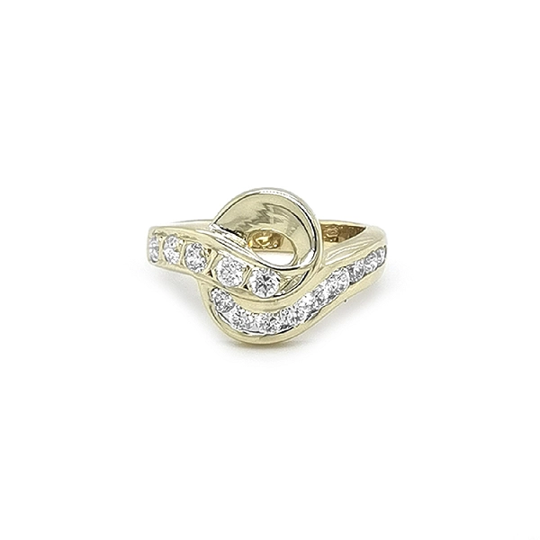 Goldring mit Zirkonen