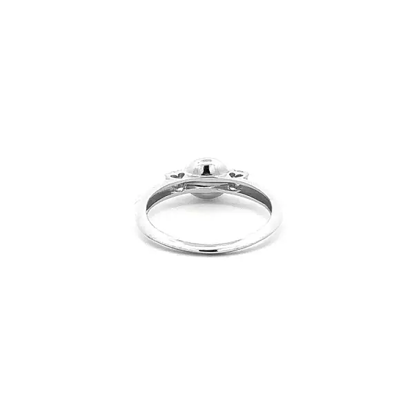 Goldring mit Perle und Zirkonen