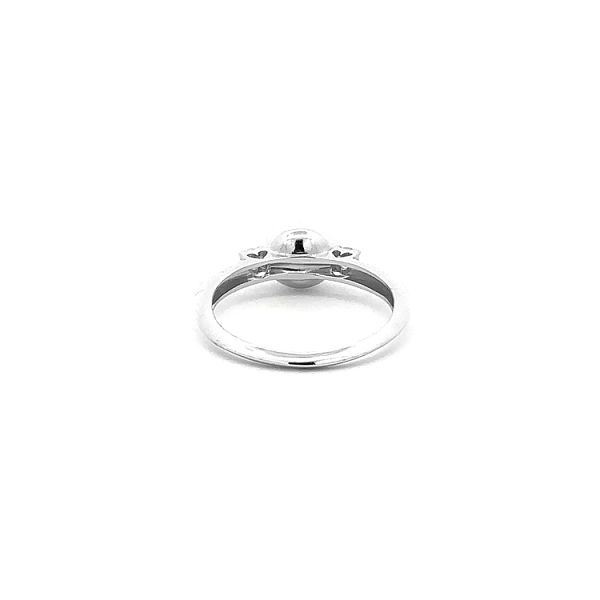 Goldring mit Perle und Zirkonen