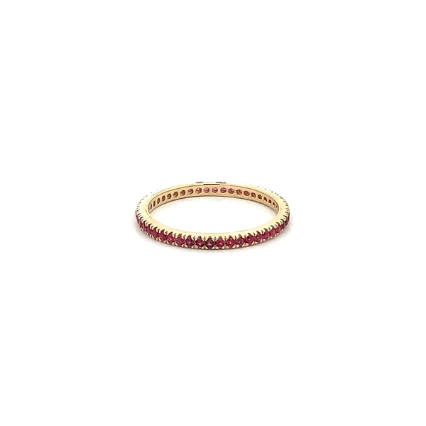 Goldring mit roten Steinen Ewigkeit
