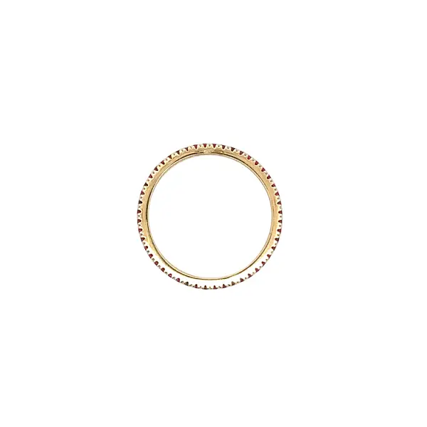 Goldring mit roten Steinen Ewigkeit
