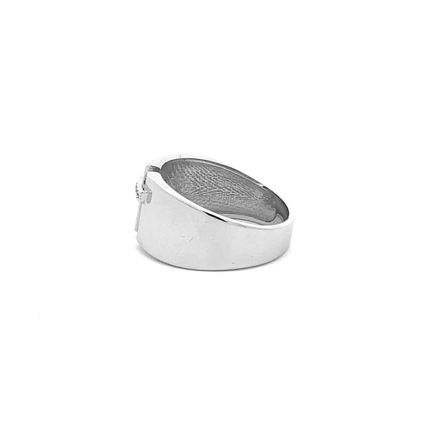 Weißgoldring mit Zirkonen