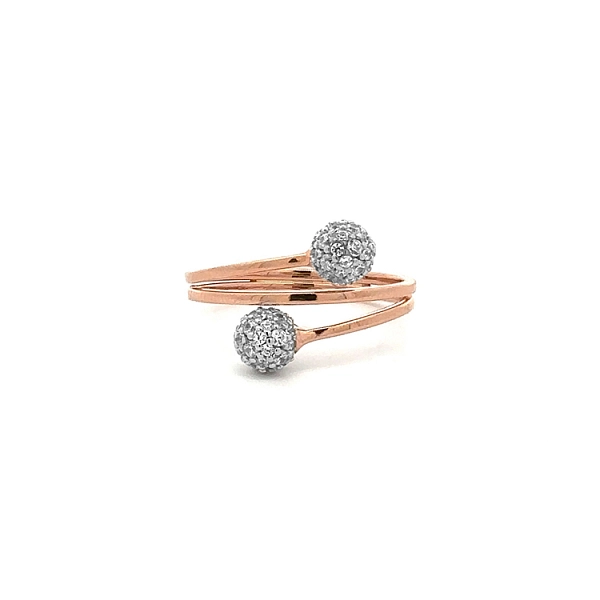 Ring aus Roségold mit Zirkonen