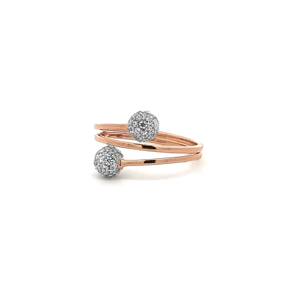 Ring aus Roségold mit Zirkonen