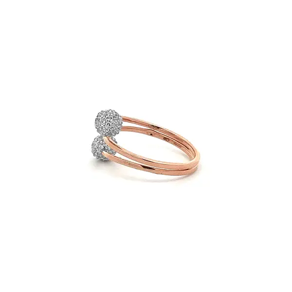 Ring aus Roségold mit Zirkonen