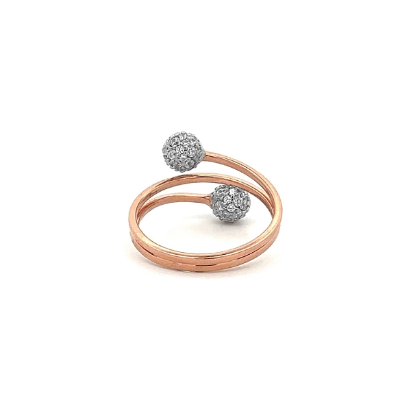 Ring aus Roségold mit Zirkonen