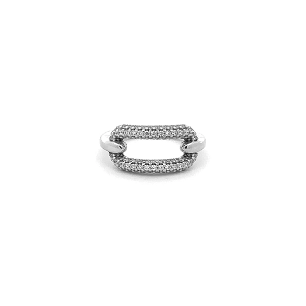Weißgoldring mit Zirkonen
