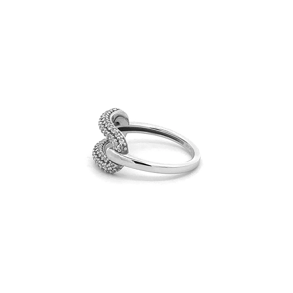 Weißgoldring mit Zirkonen