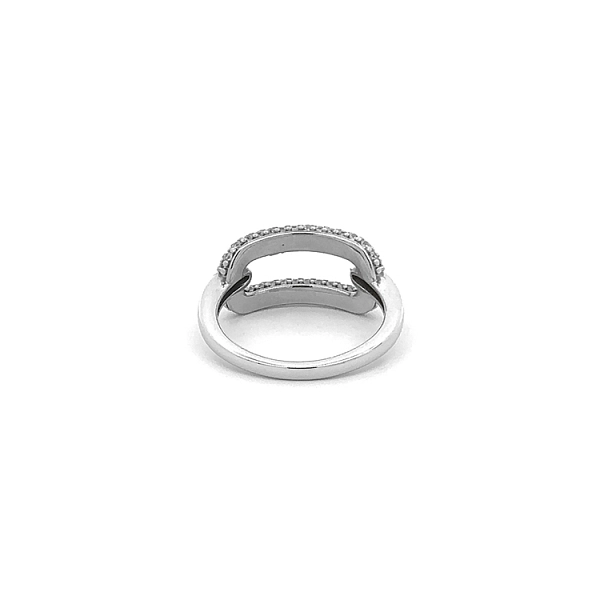 Weißgoldring mit Zirkonen