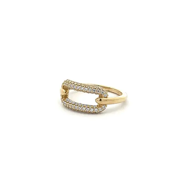 Goldring mit Zirkonen