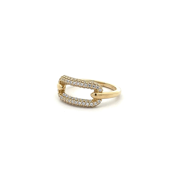 Goldring mit Zirkonen