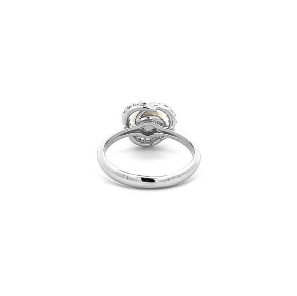 Goldring mit Perle und Zirkonen