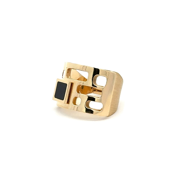 Exklusiver Goldring mit Onyx