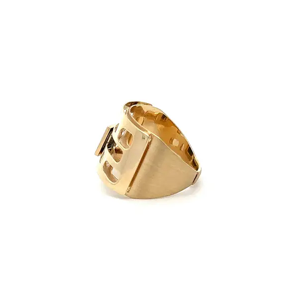Exklusiver Goldring mit Onyx