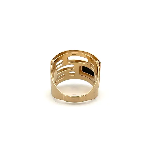 Exklusiver Goldring mit Onyx