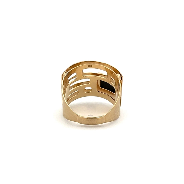 Exklusiver Goldring mit Onyx