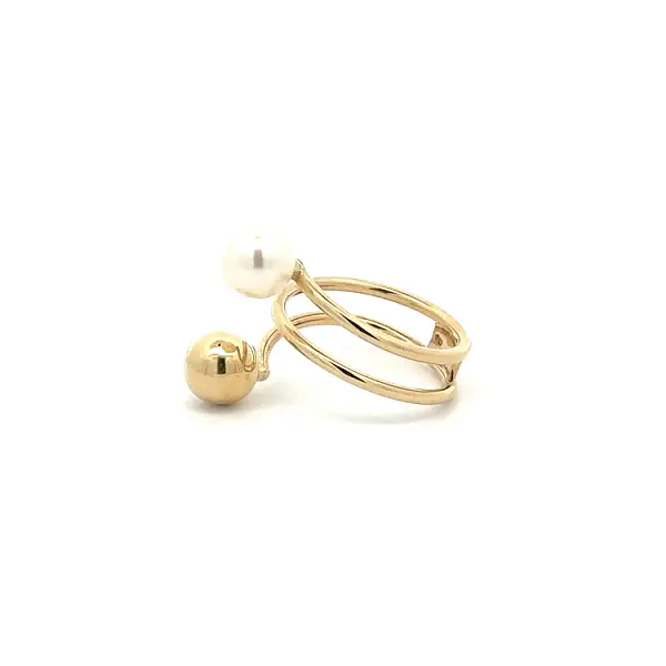 Goldring mit Perle