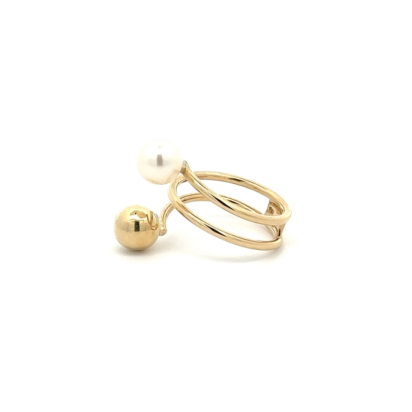 Goldring mit Perle