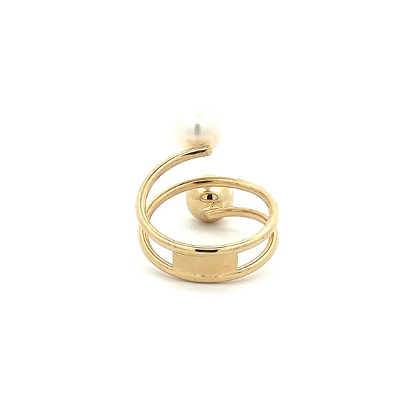 Goldring mit Perle