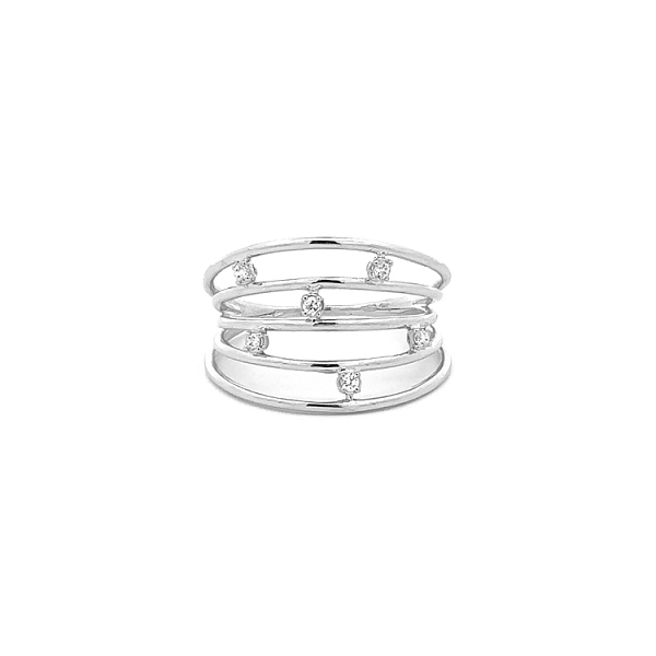 Goldring mit Zirkonen
