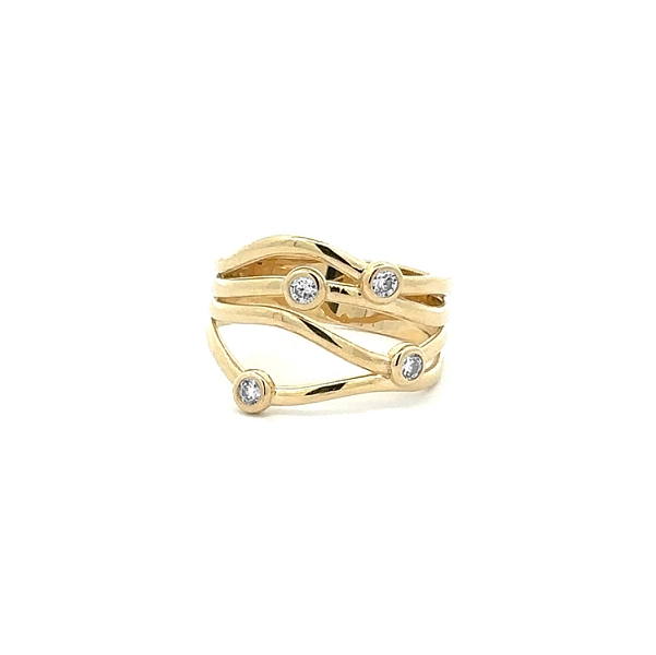 Goldring mit Zirkonen
