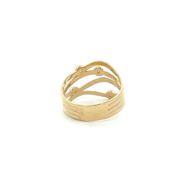 Goldring mit Zirkonen