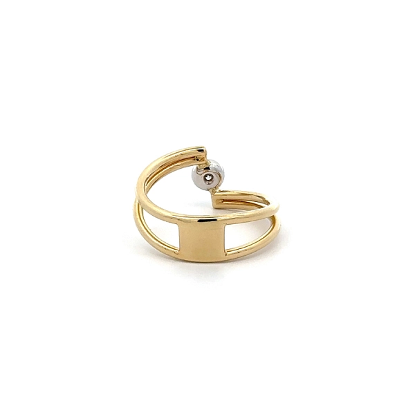 Ring mit Zirkon aus Kombinationsgold
