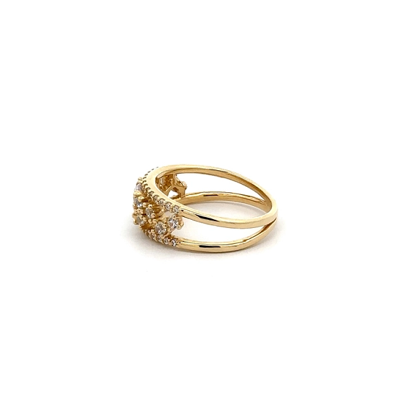 Goldring mit Zirkonen