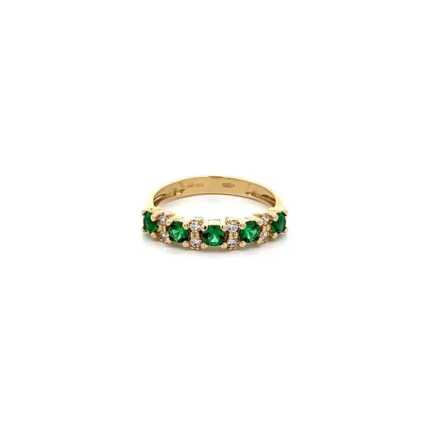 Goldring mit Smaragden