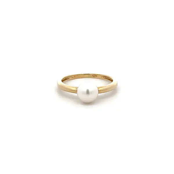 Goldring mit Perle