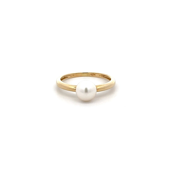 Goldring mit Perle