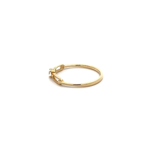 Gold Verlobungsring mit Zirkon